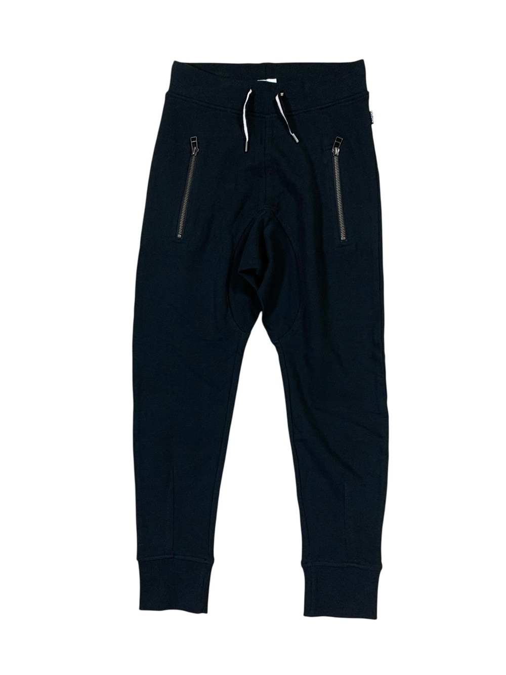 Molo Ashton 10 Black Zip Pocket Jogger Pants Organic Cotton Streetwear Boys